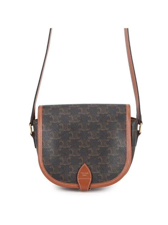 Celine Handbags - Celine Shoulder Bag Folco Triomphe Calf Leather